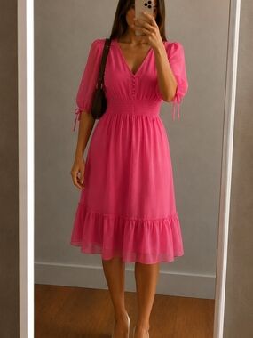 Taylor Hot Pink Women's Zip-Front Tunic